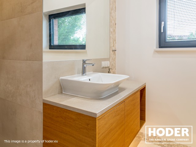 KÜCHENARBEITSPLATTE  Granite Satinato 464 and Waschtischplaten quartz conglomerate 8000, 2001, 505 and marmor 129 - zdjęcie numer 9