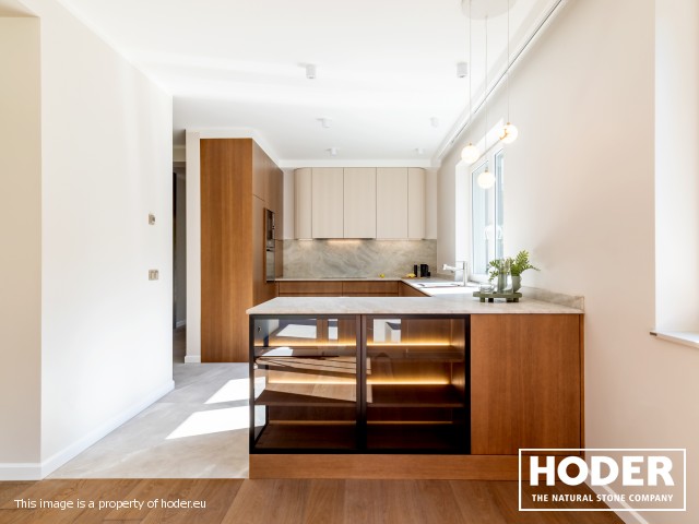 KÜCHENARBEITSPLATTE naturlicher quarzit Satinato 723, Waschtischplaten Granite Satinato 464 und Fensterbank Quarzkonglomerat 2005 - zdjęcie numer 4