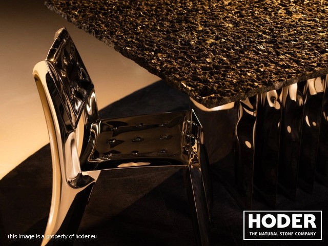 Harmonica Table Stone – ein Prototyp von Oskar Zięta mit einer Tischplatte aus Granit 711 - zdjęcie numer 2