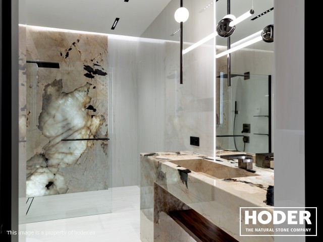 KÜCHENARBEITSPLATTE aus Granite 712, Waschtischplaten aus Granite 37 and natürlichem Quarzit 442 und Innenräume onyks 128 - zdjęcie numer 10