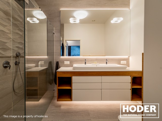 KÜCHENARBEITSPLATTE  Granite Satinato 464 and Waschtischplaten quartz conglomerate 8000, 2001, 505 and marmor 129 - zdjęcie numer 10