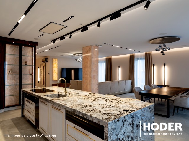 KÜCHENARBEITSPLATTE aus Granite 712, Waschtischplaten aus Granite 37 and natürlichem Quarzit 442 und Innenräume onyks 128 - zdjęcie numer 1