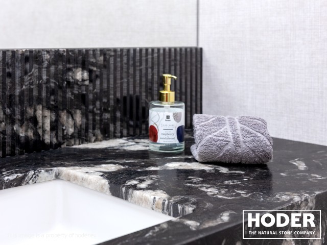 KÜCHENARBEITSPLATTE naturlicher quarzit Satinato 723, Waschtischplaten Granite Satinato 464 und Fensterbank Quarzkonglomerat 2005 - zdjęcie numer 19