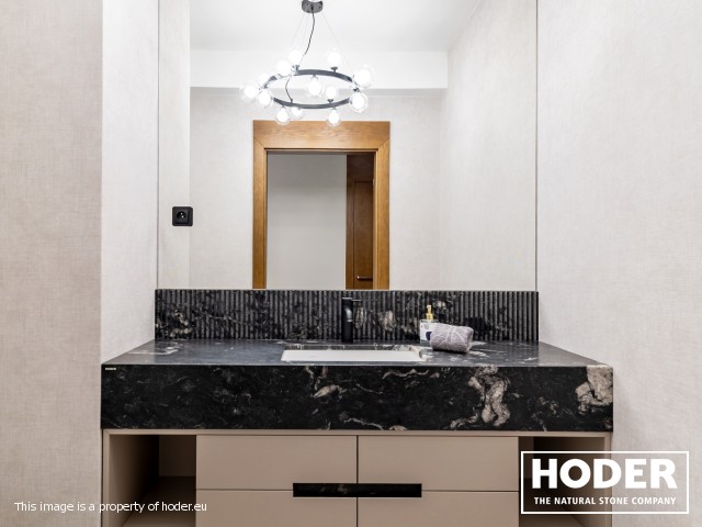 KÜCHENARBEITSPLATTE naturlicher quarzit Satinato 723, Waschtischplaten Granite Satinato 464 und Fensterbank Quarzkonglomerat 2005 - zdjęcie numer 16