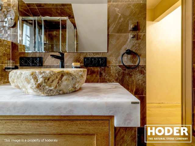 KÜCHENARBEITSPLATTE, Waschtischplaten und Fensterbank aus Quartz 701, 433, 470 und Fensterbank Quarzkonglomerat 4000 - zdjęcie numer 23