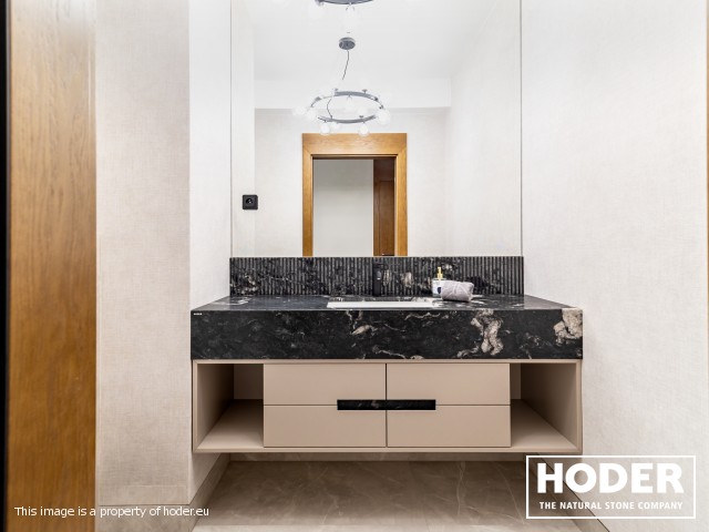 KÜCHENARBEITSPLATTE naturlicher quarzit Satinato 723, Waschtischplaten Granite Satinato 464 und Fensterbank Quarzkonglomerat 2005 - zdjęcie numer 17