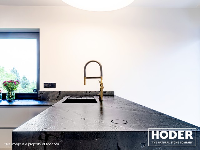 KÜCHENARBEITSPLATTE, Waschtischplaten und Fensterbank aus Quartz 701, 433, 470 und Fensterbank Quarzkonglomerat 4000 - zdjęcie numer 9