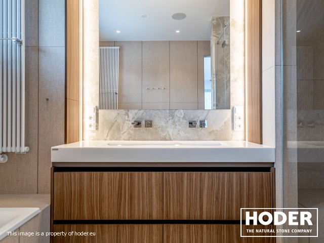 KÜCHENARBEITSPLATTE  Granite Satinato 464 and Waschtischplaten quartz conglomerate 8000, 2001, 505 and marmor 129 - zdjęcie numer 11